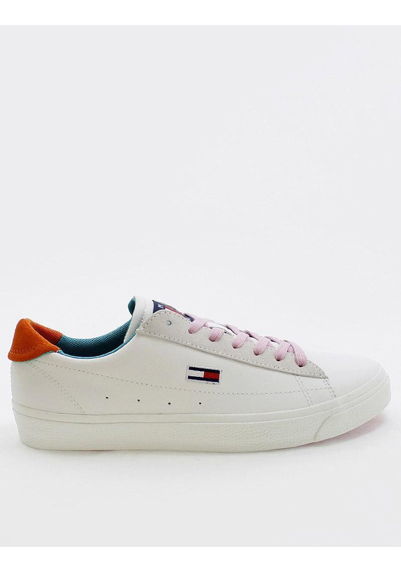 ZAPATILLA TOMMY HILFIGER LEATHER LOW WHITE