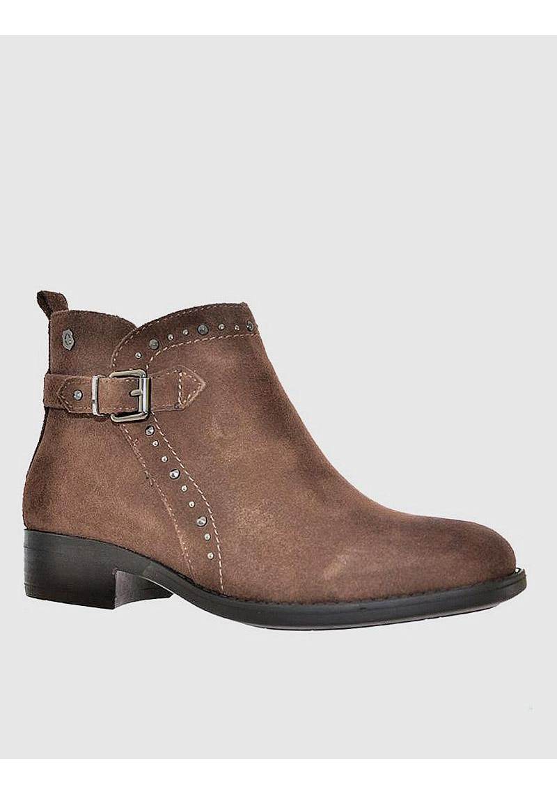 Botines Tacón Marrones Con Cordones Carmela | Querol
