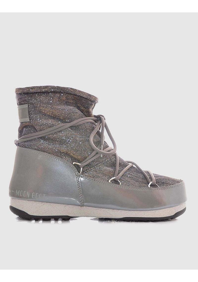 BOTA MOON BOOT PLATA PIEL - Tienda Online Lola Rey