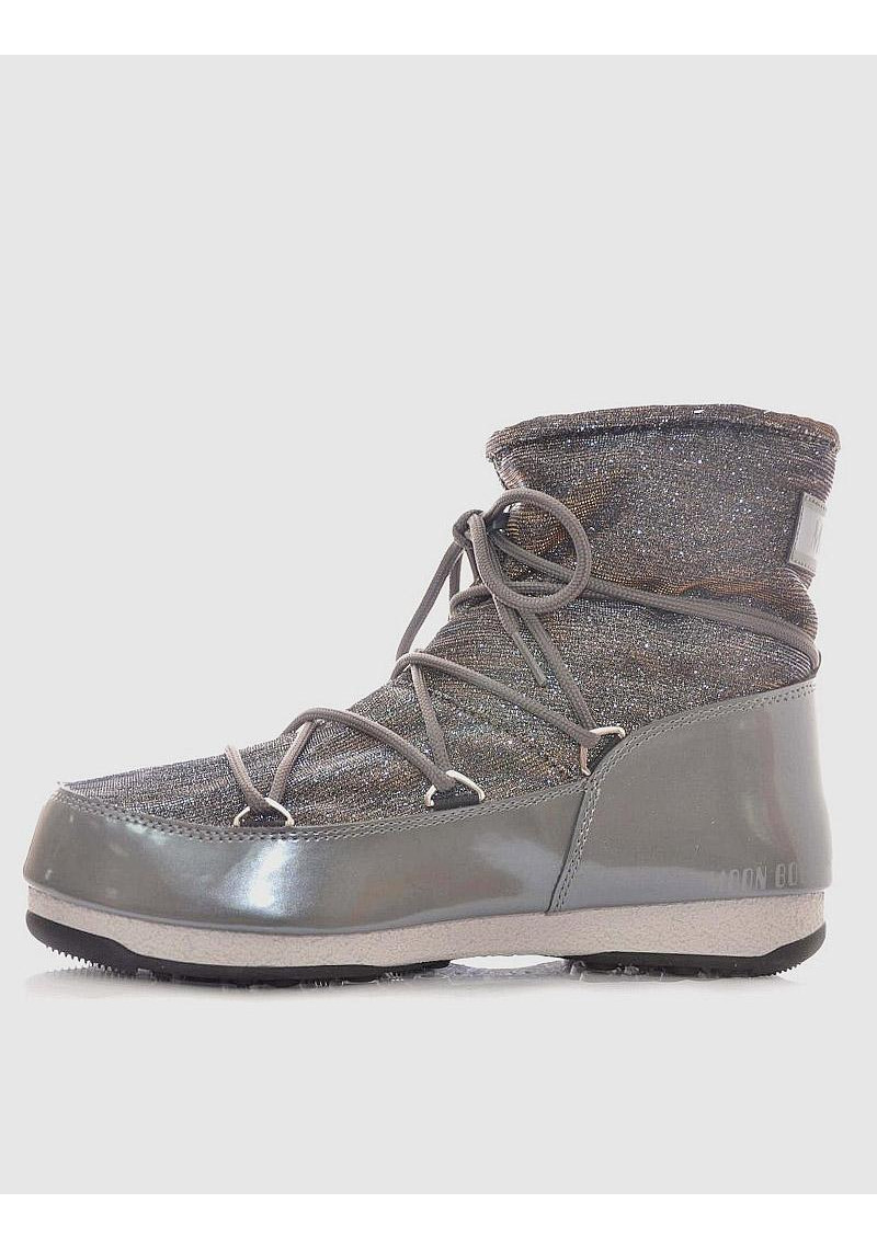 BOTA MOON BOOT PLATA PIEL - Tienda Online Lola Rey