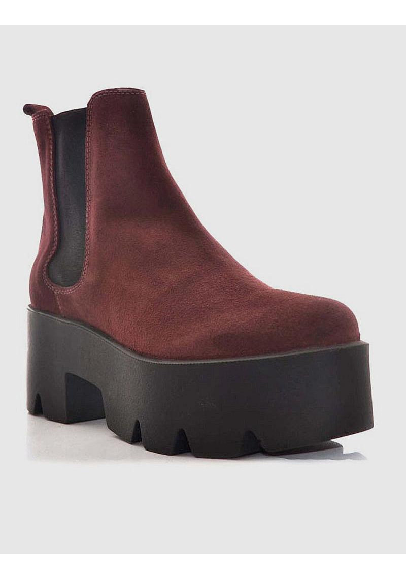 BOTIN D BUZZ BURDEOS SERRAJE - Tienda Online Lola Rey