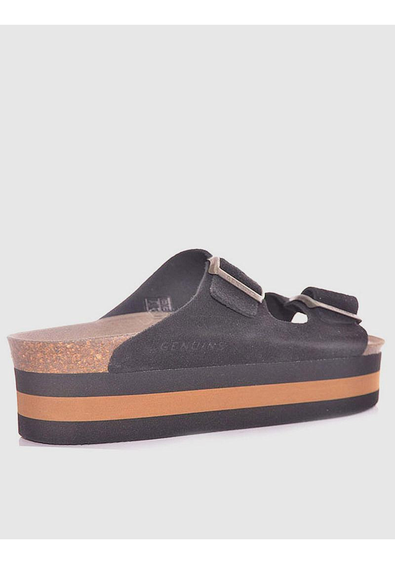 SANDALIA OVEJA NEGRA NEGRO SERRAJE - Tienda Online Lola Rey