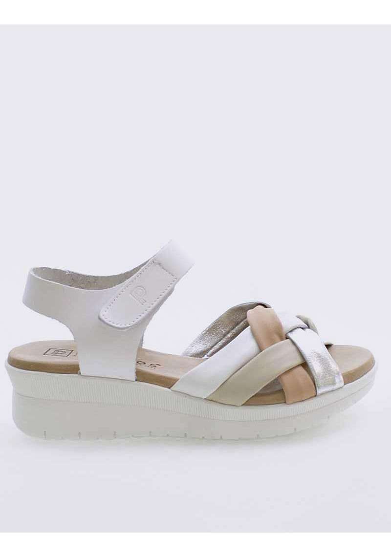 SANDALIA PITILLOS 1443 PLATA NUDE BEIGE - Tienda Online Lola Rey