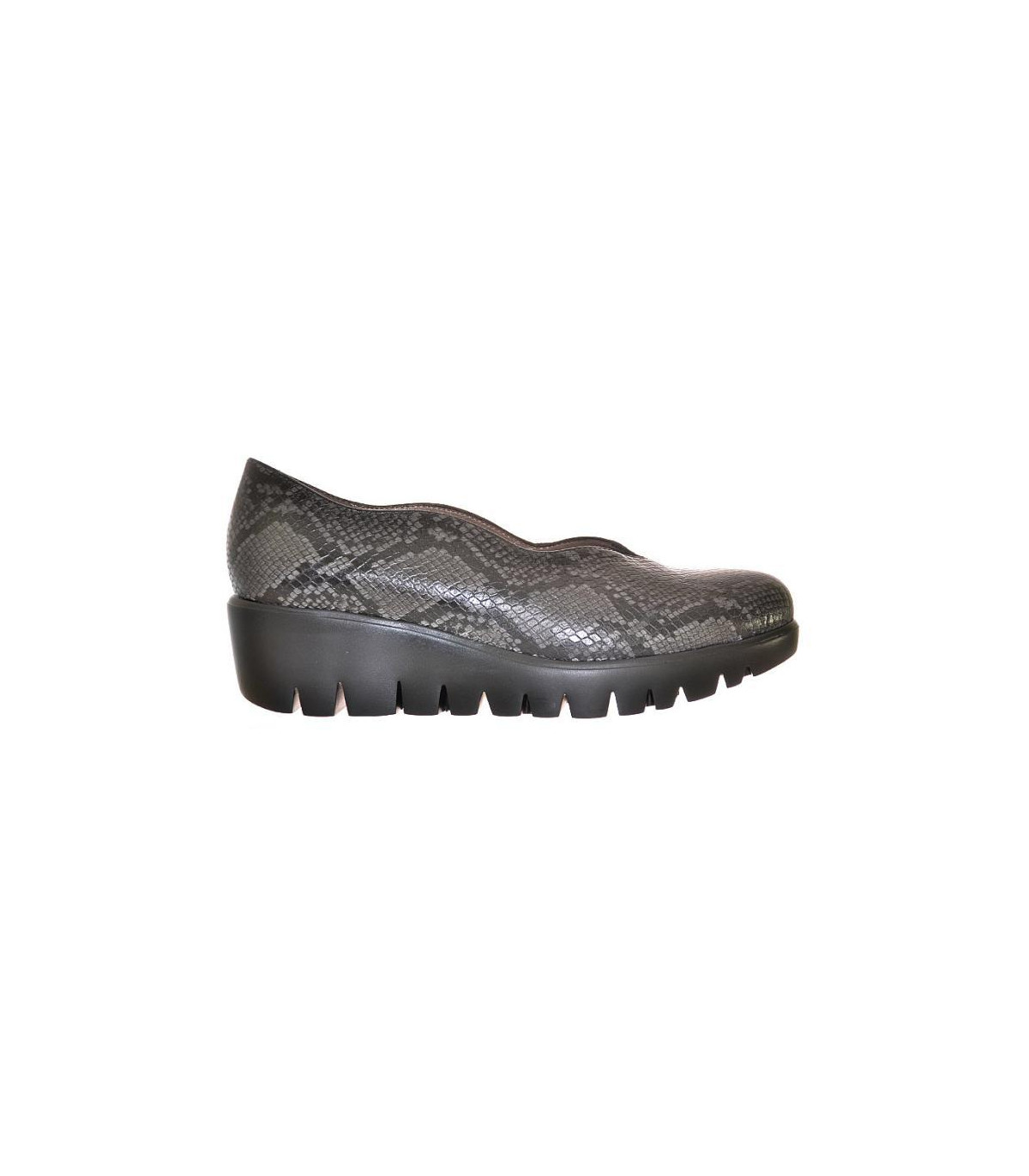 ZAPATO WONDERS GRIS PIEL - Tienda Online Lola Rey