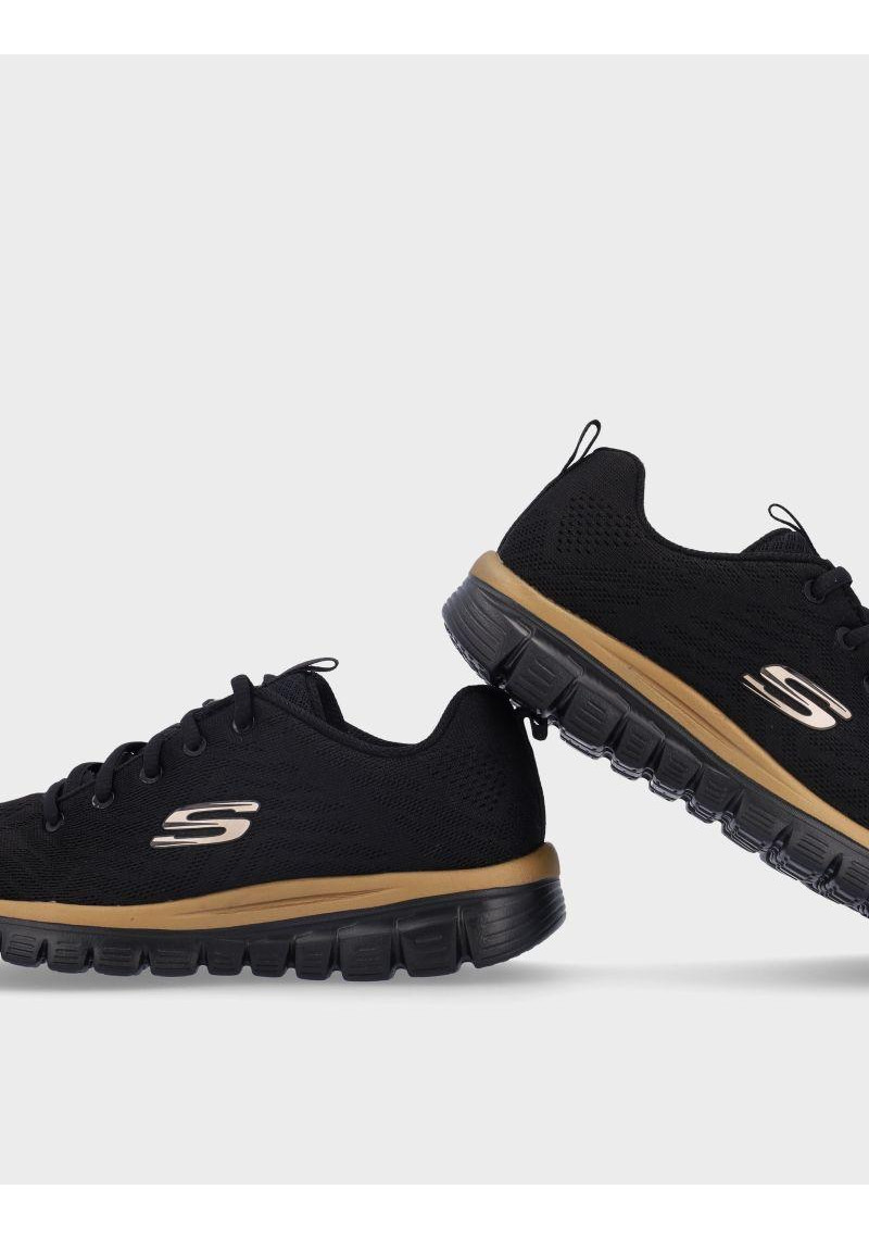 ZAPATILLA SKECHERS 12615 BLACK ROSE GOLD