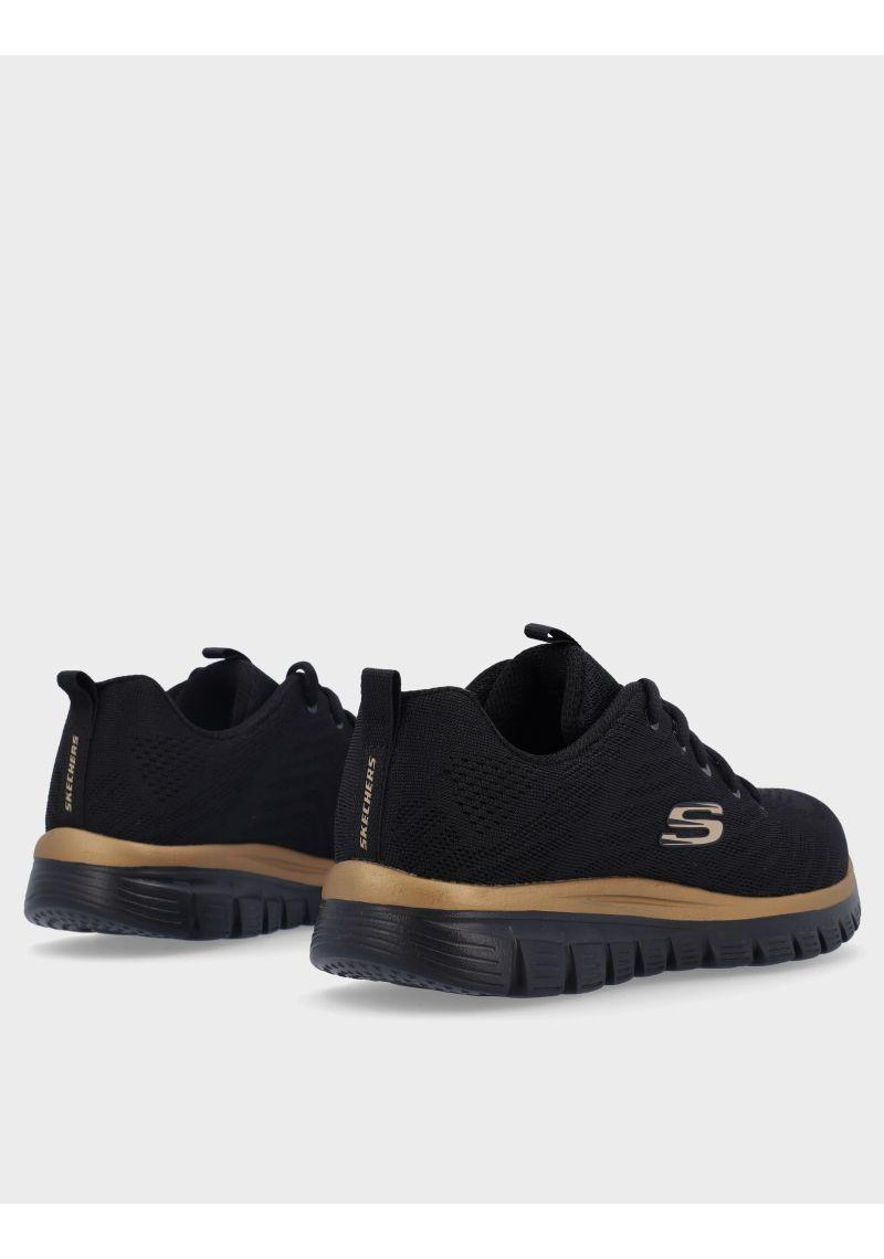 ZAPATILLA SKECHERS 12615 BLACK ROSE GOLD