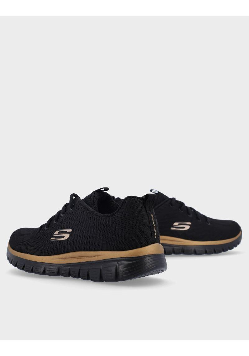 ZAPATILLA SKECHERS 12615 BLACK ROSE GOLD