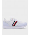 ZAPATILLA TOMMY HILFIGER ESSENTIAL RUNNER GLOBAL STRIPES WHITE