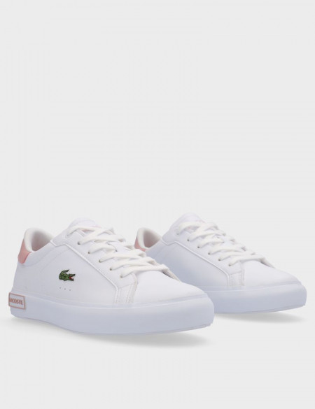 ZAPATILLA LACOSTE POWERCOURT 0721 1 SUJ WHITE PINK