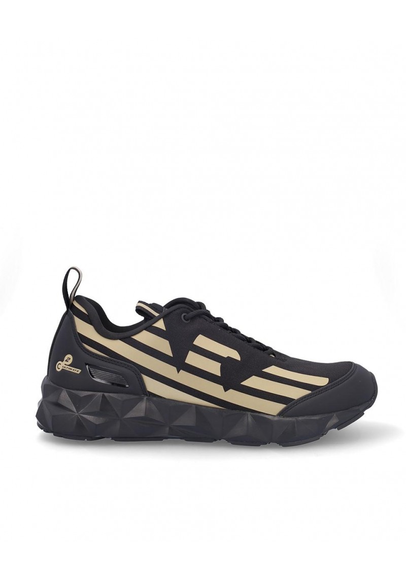 ZAPATILLA EMPORIO ARMANI X8X217 TRIPLE BLACK LIGHT GOLD