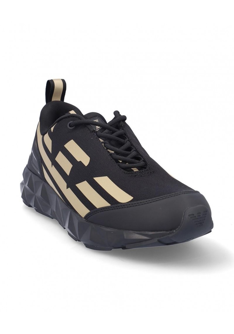 ZAPATILLA EMPORIO ARMANI X8X217 TRIPLE BLACK LIGHT GOLD