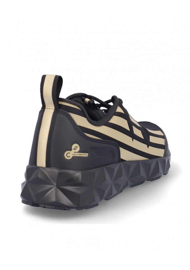 ZAPATILLA EMPORIO ARMANI X8X217 TRIPLE BLACK LIGHT GOLD