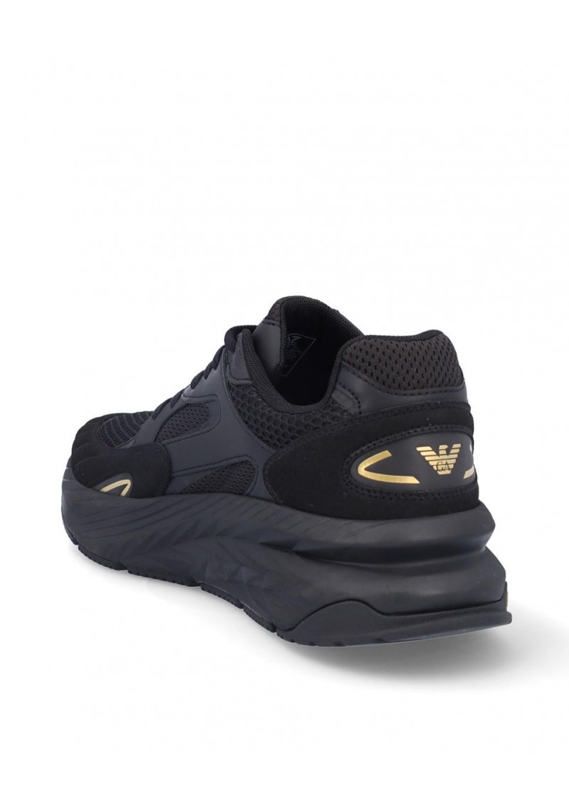 ZAPATILLA EMPORIO ARMANI X8X178 TRIPLE BLACK GOLD