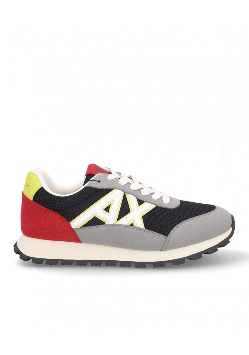 ZAPATILLA ARMANI XUX263 NEUT GREY BLACK YELLOW