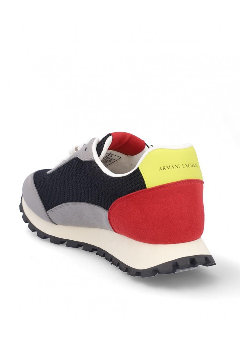ZAPATILLA ARMANI XUX263 NEUT GREY BLACK YELLOW