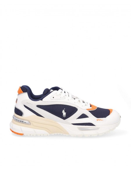 ZAPATILLA POLO RALPH LAUEN TRACKSTR WHITE NAVY ORANGE