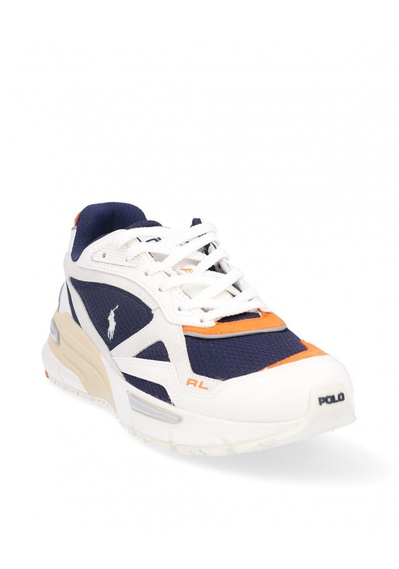 ZAPATILLA POLO RALPH LAUEN TRACKSTR WHITE NAVY ORANGE