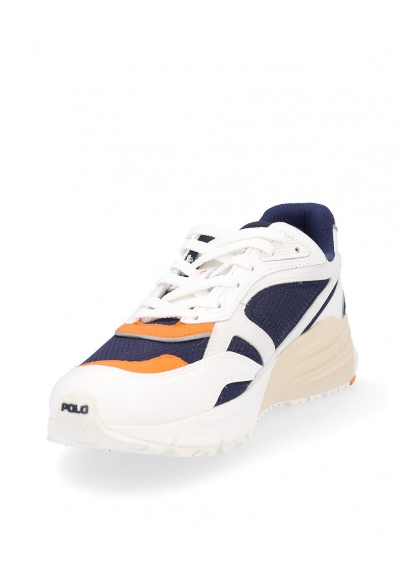 ZAPATILLA POLO RALPH LAUEN TRACKSTR WHITE NAVY ORANGE