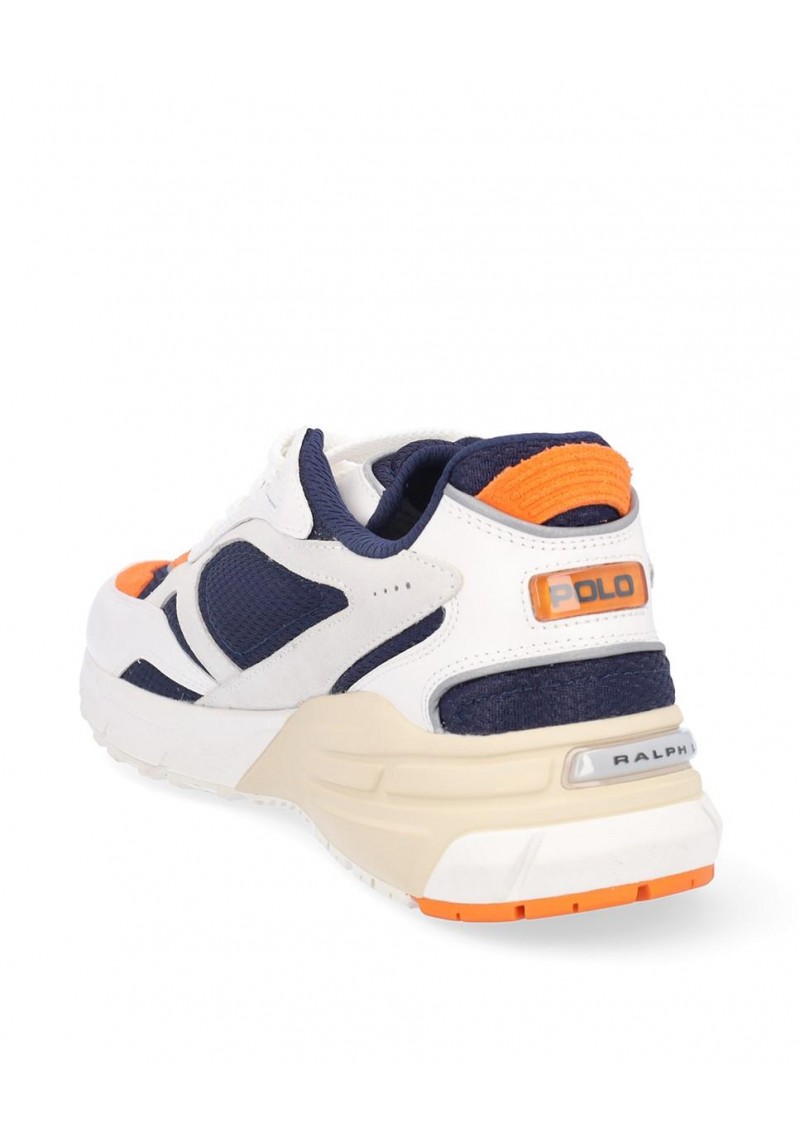 ZAPATILLA POLO RALPH LAUEN TRACKSTR WHITE NAVY ORANGE