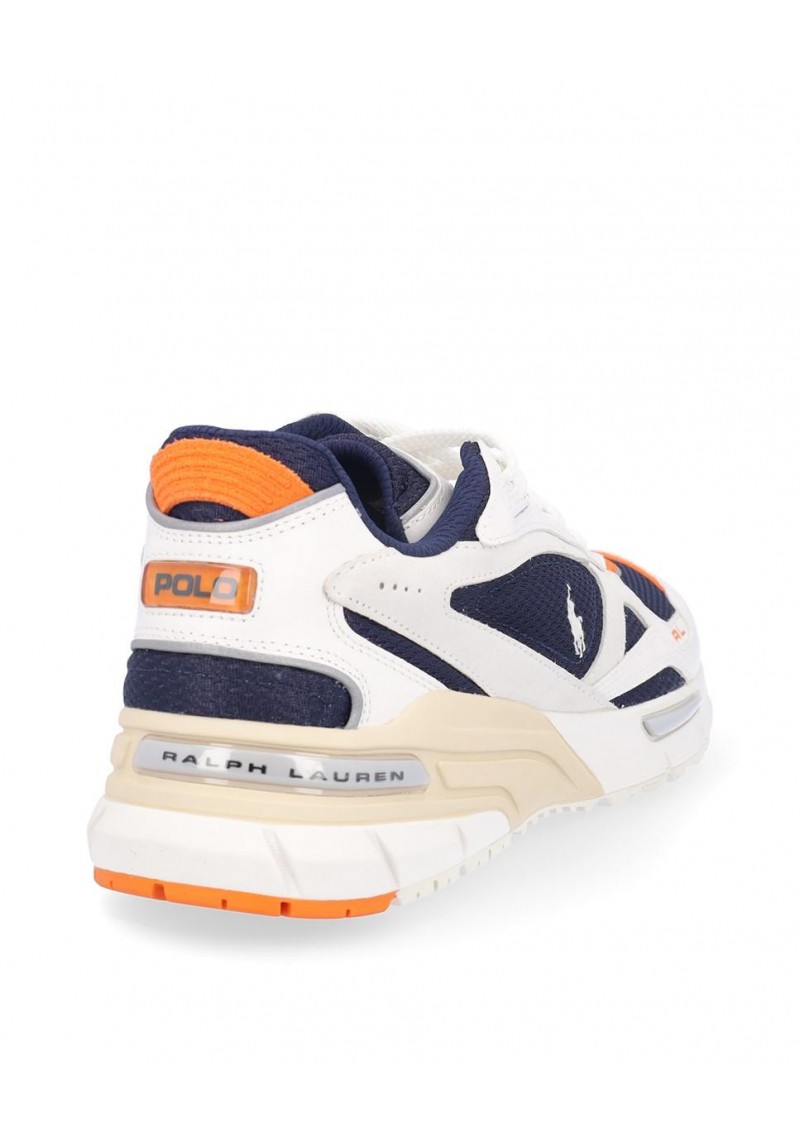 ZAPATILLA POLO RALPH LAUEN TRACKSTR WHITE NAVY ORANGE