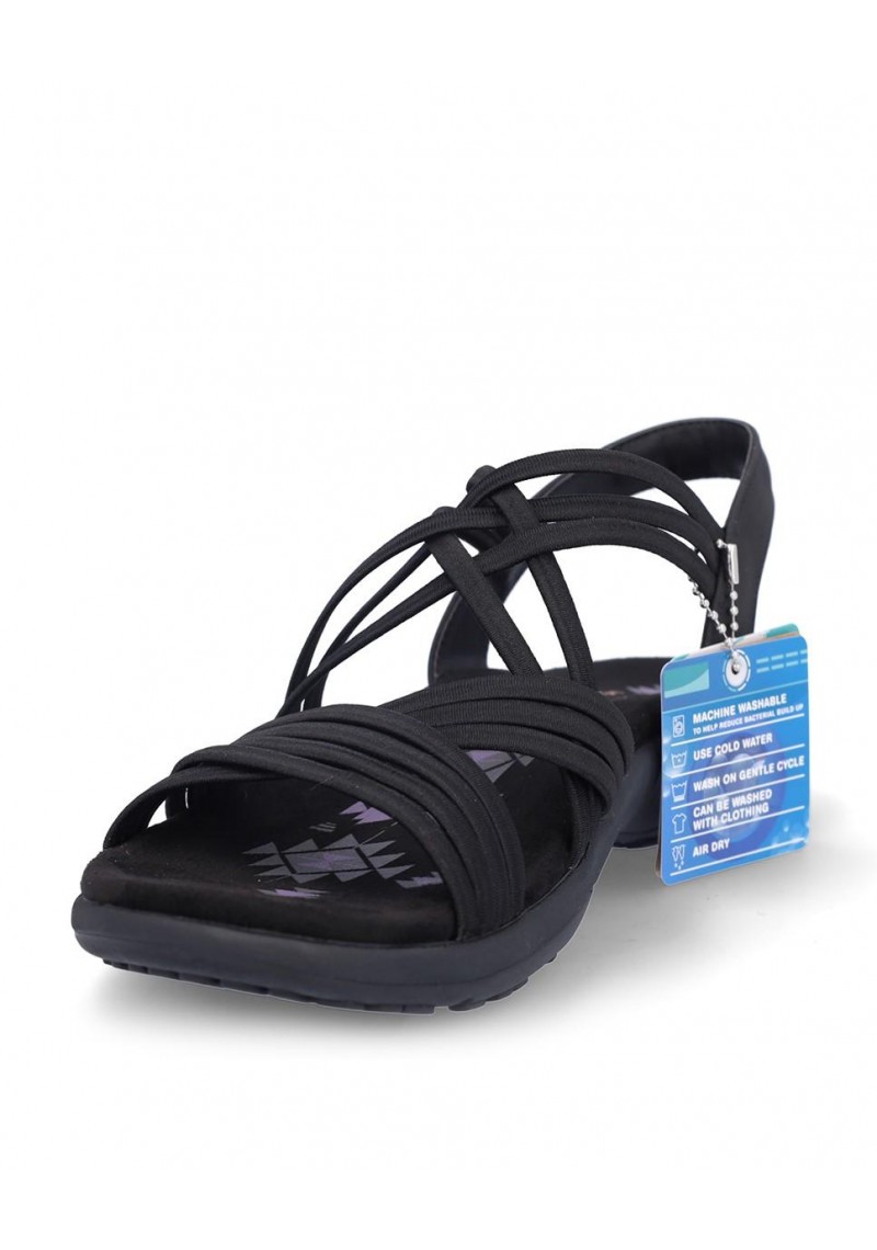 SANDALIA PLANA SKECHERS 163185 BLACK