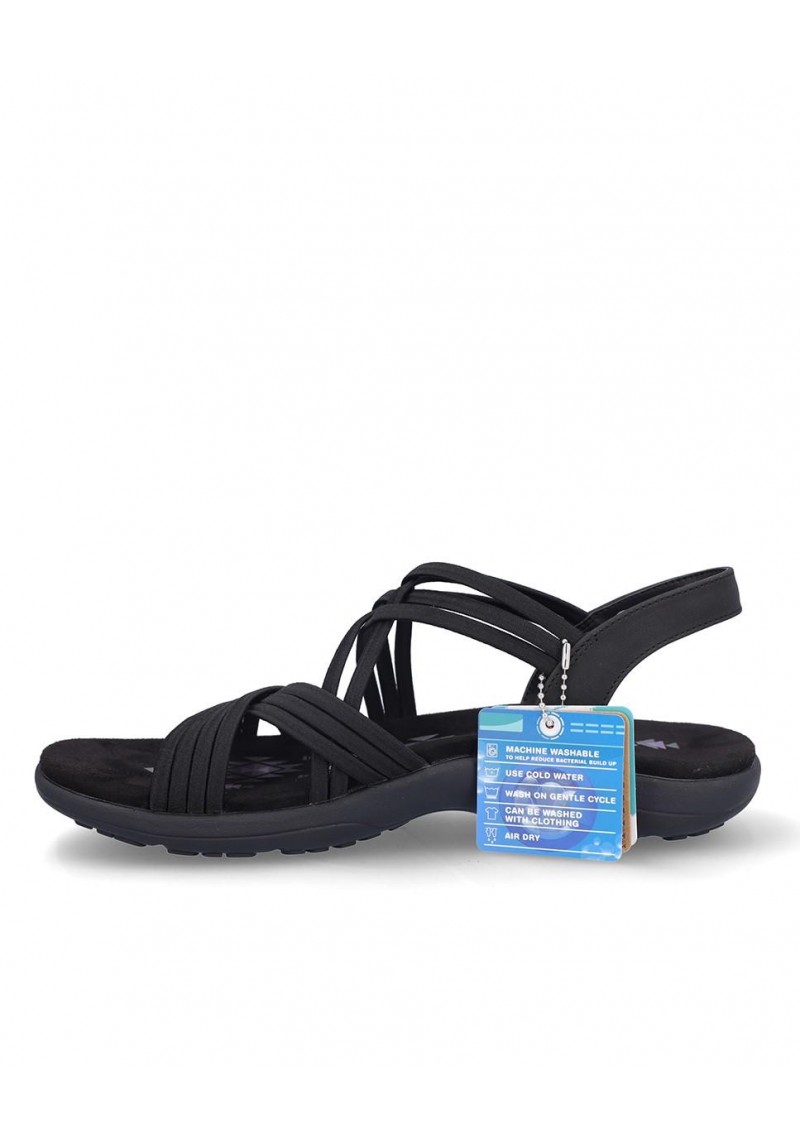 SANDALIA PLANA SKECHERS 163185 BLACK