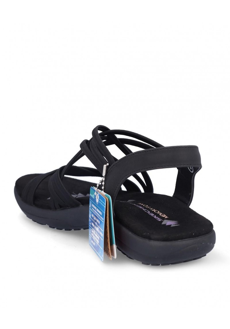 SANDALIA PLANA SKECHERS 163185 BLACK