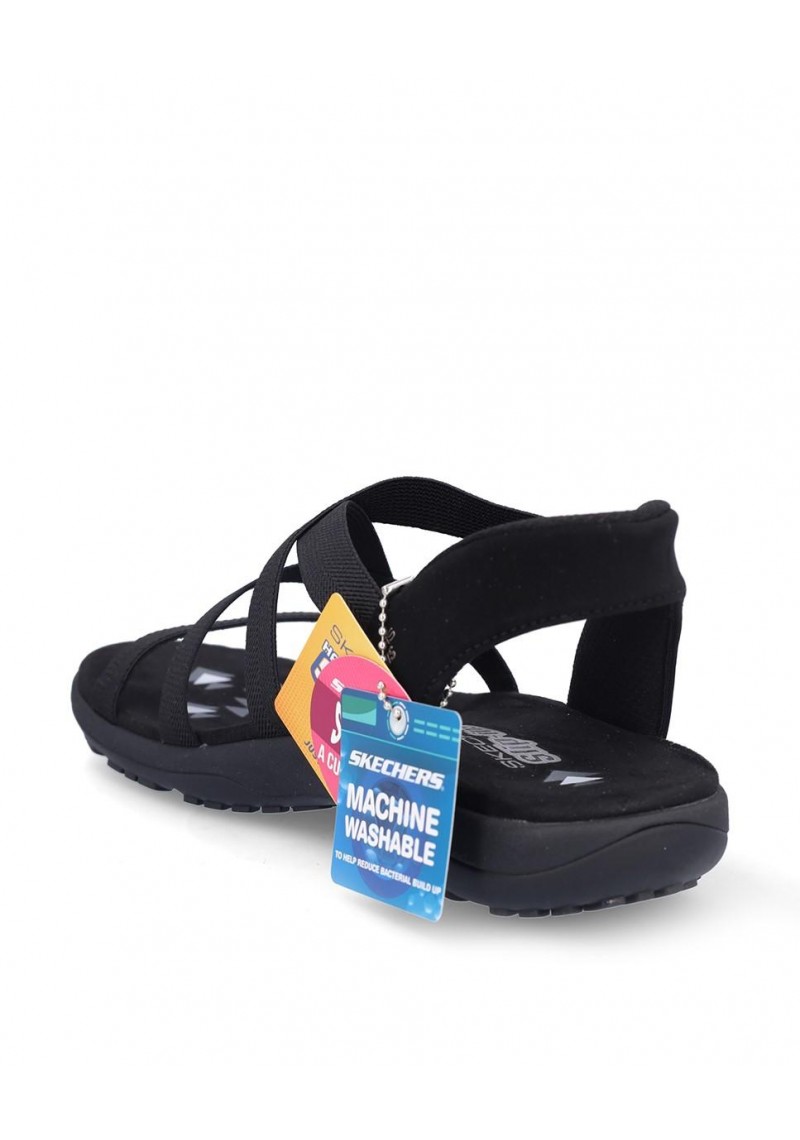 SANDALIA PLANA SKECHERS 163460 BLACK