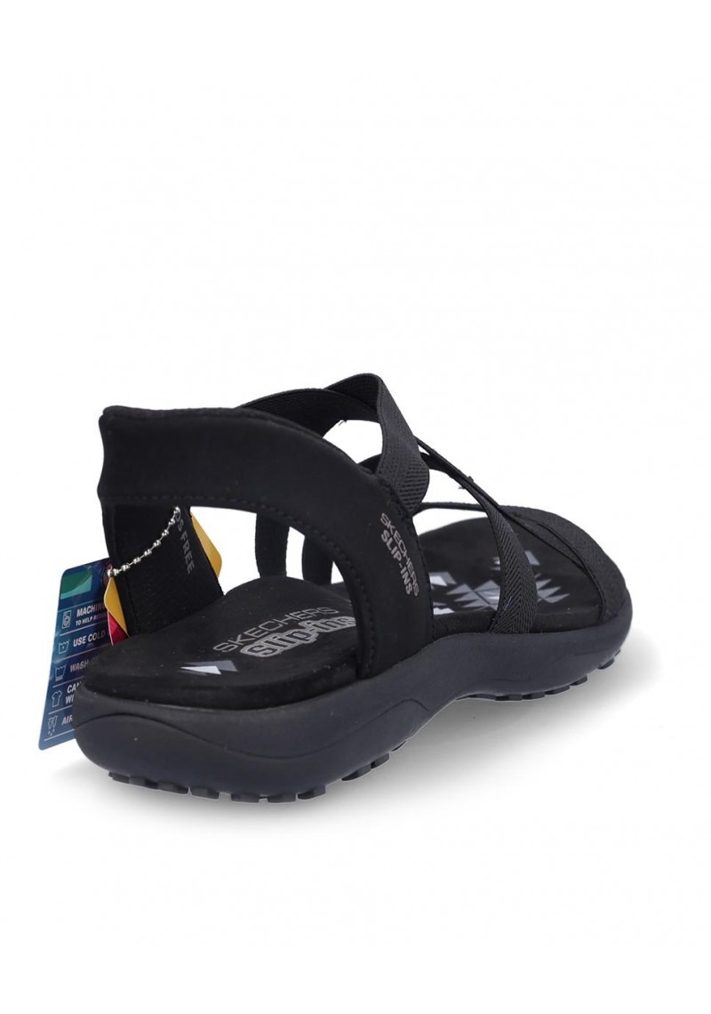 SANDALIA PLANA SKECHERS 163460 BLACK