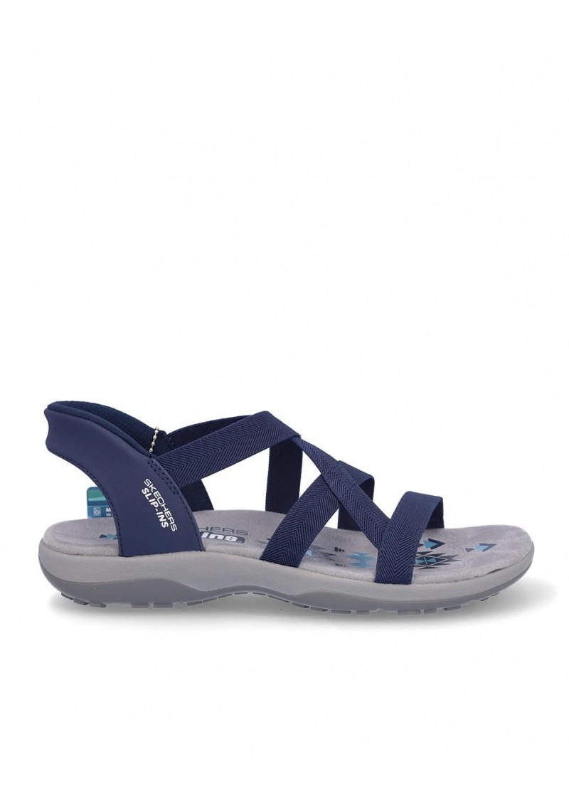 SANDALIA PLANA SKECHERS 163460 NAVY