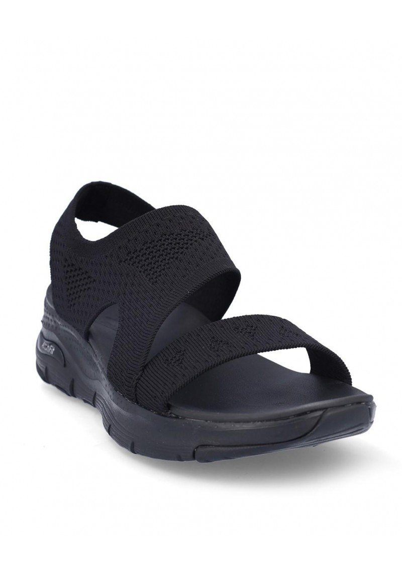 SANDALIA PLANA SKECHERS 119458 BLACK