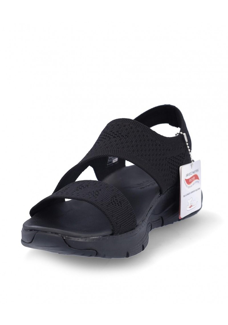 SANDALIA PLANA SKECHERS 119458 BLACK