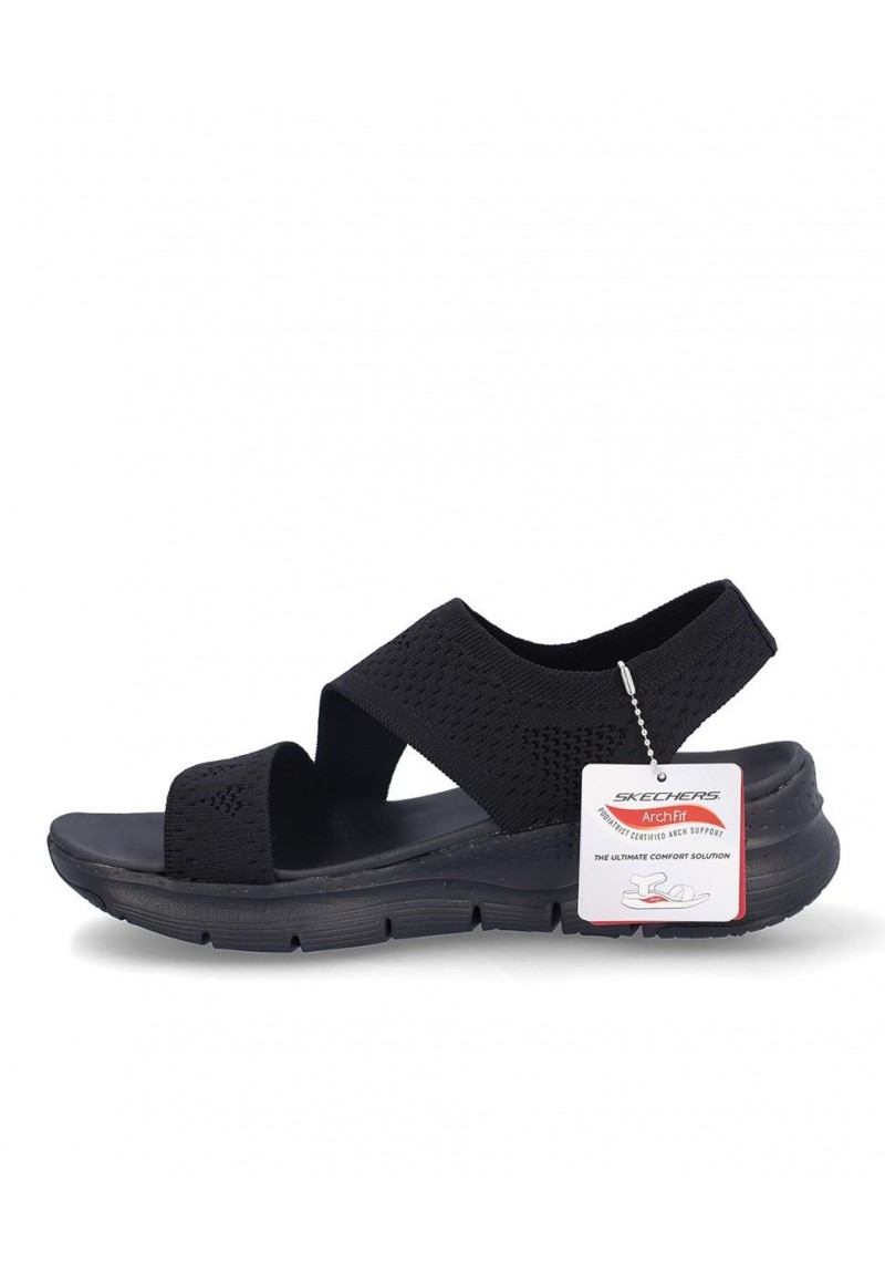 SANDALIA PLANA SKECHERS 119458 BLACK