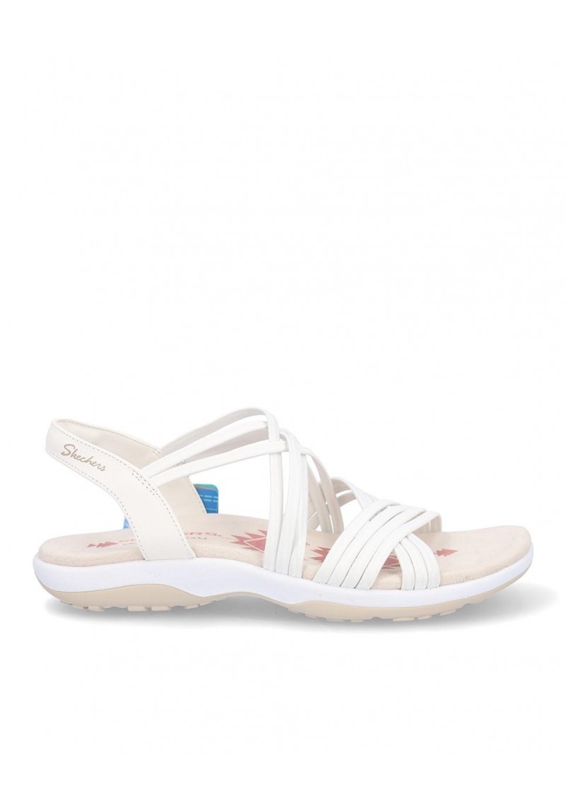 SANDALIA PLANA SKECHERS 163185 WHITE