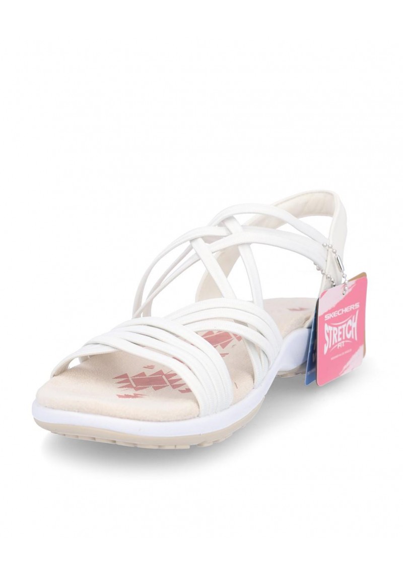 SANDALIA PLANA SKECHERS 163185 WHITE