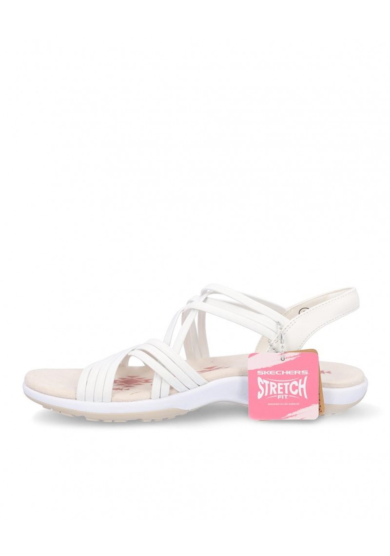 SANDALIA PLANA SKECHERS 163185 WHITE