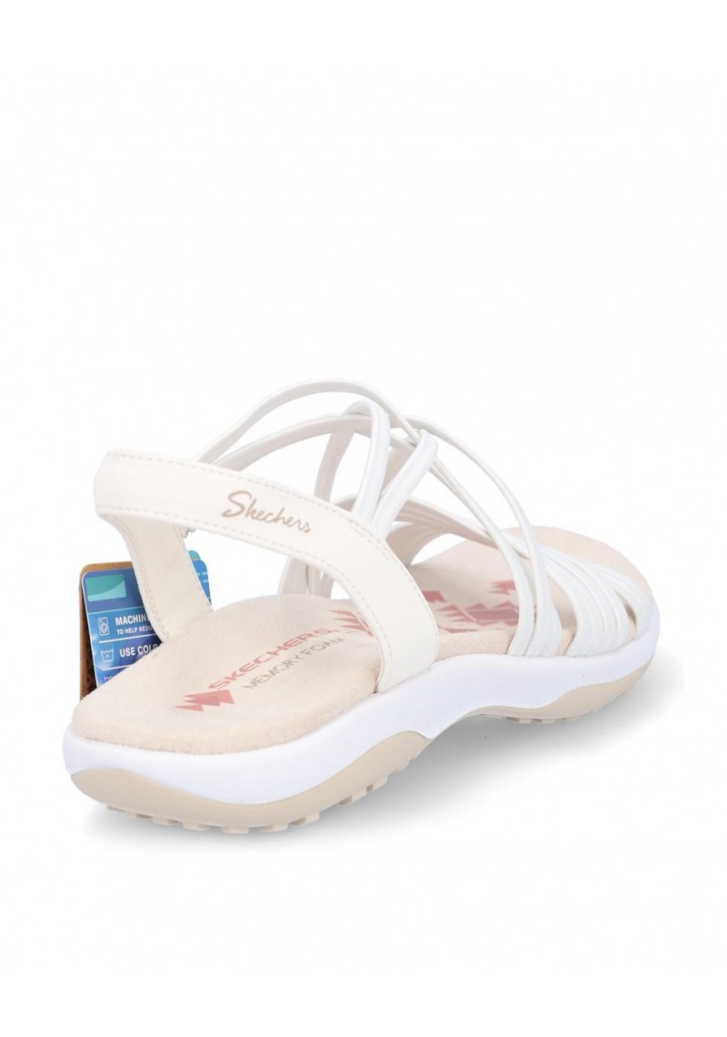 SANDALIA PLANA SKECHERS 163185 WHITE
