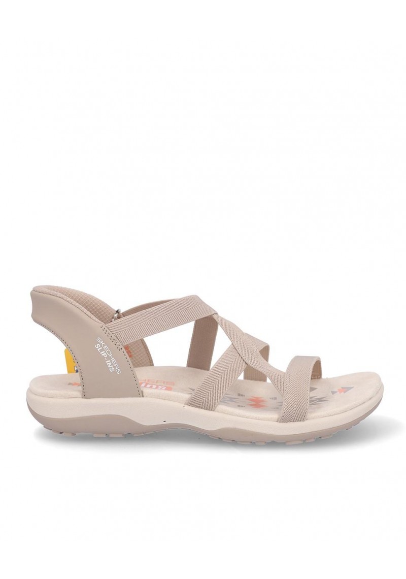 SANDALIA PLANA SKECHERS 163460 TAUPE