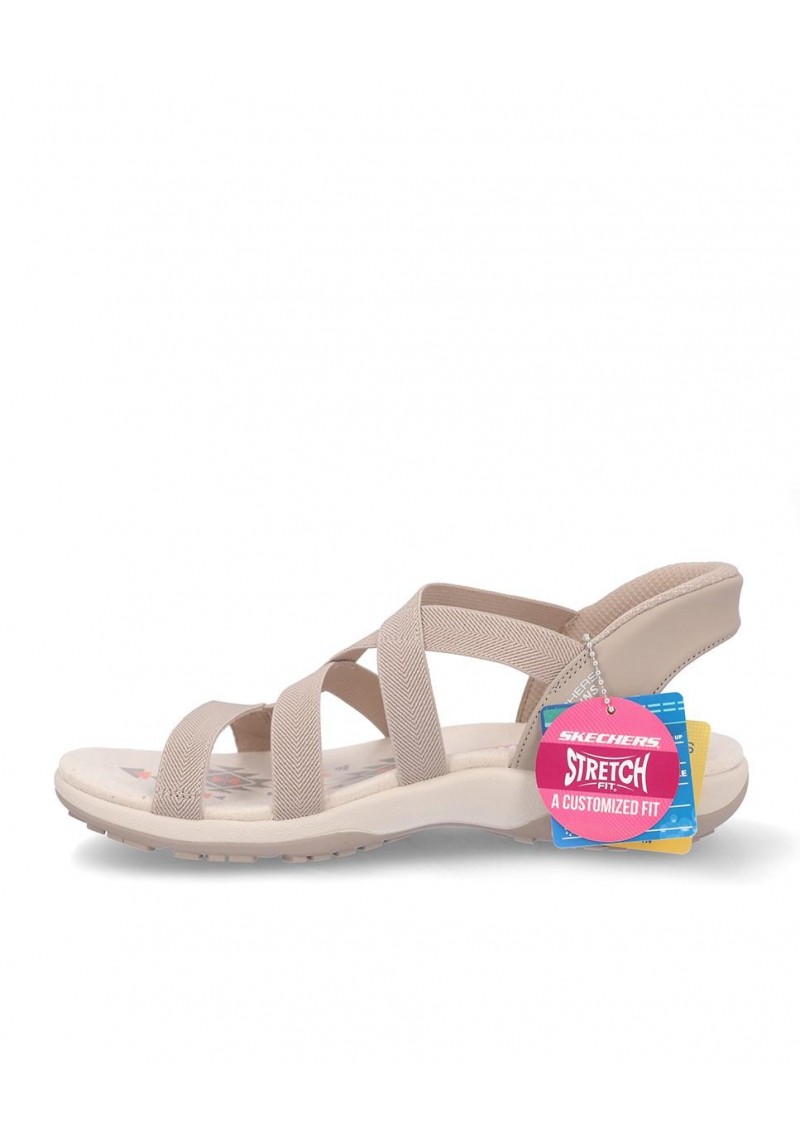 SANDALIA PLANA SKECHERS 163460 TAUPE