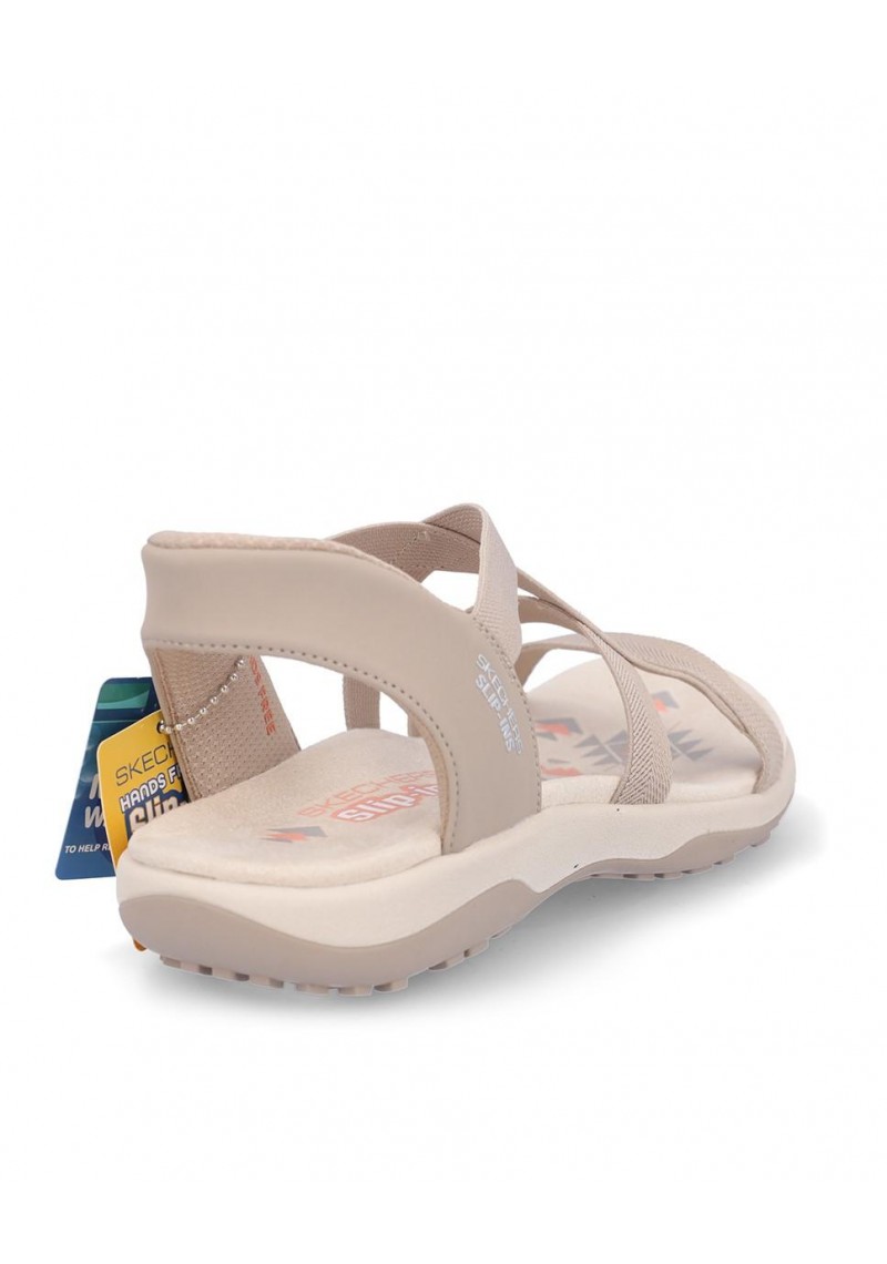 SANDALIA PLANA SKECHERS 163460 TAUPE