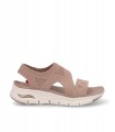 SANDALIA PLANA SKECHERS 119458 MOCHA