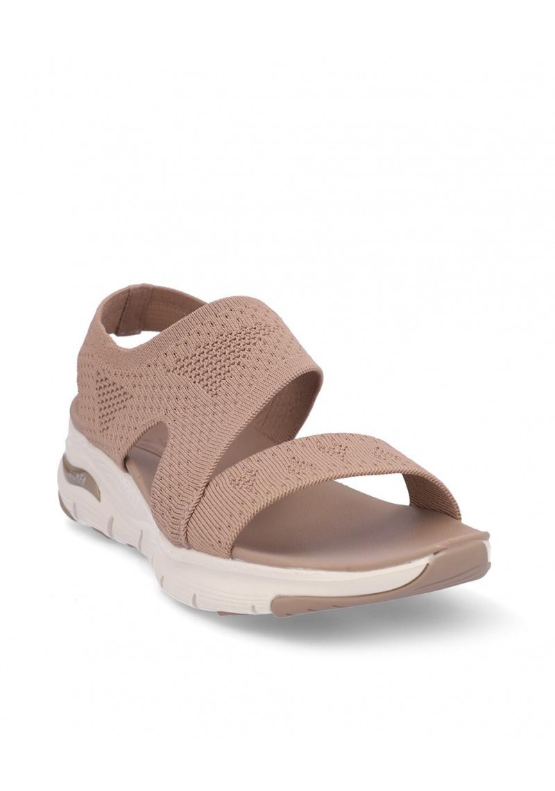 SANDALIA PLANA SKECHERS 119458 MOCHA