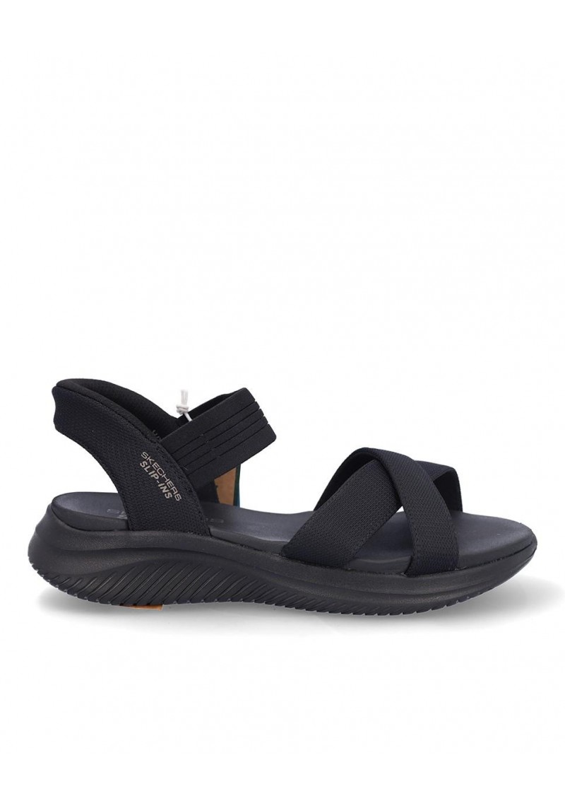 SANDALIA PLANA SKECHERS 119975 BLACK