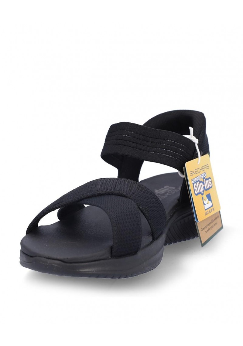 SANDALIA PLANA SKECHERS 119975 BLACK