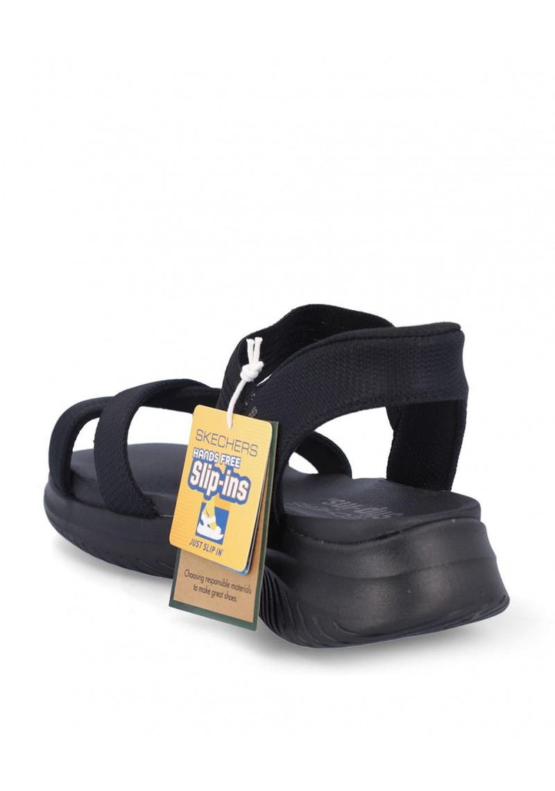 SANDALIA PLANA SKECHERS 119975 BLACK