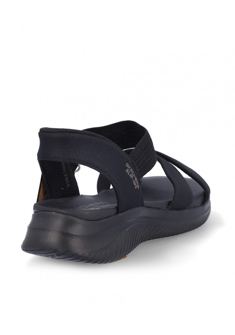 SANDALIA PLANA SKECHERS 119975 BLACK
