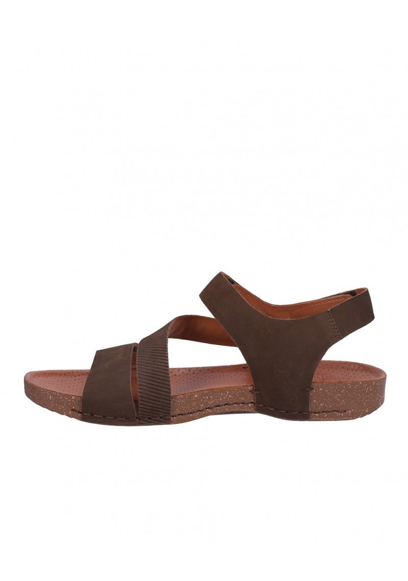 SANDALIA CABALLERO CON VELCROS, PLANTA BIO DE PIEL PERFORADA