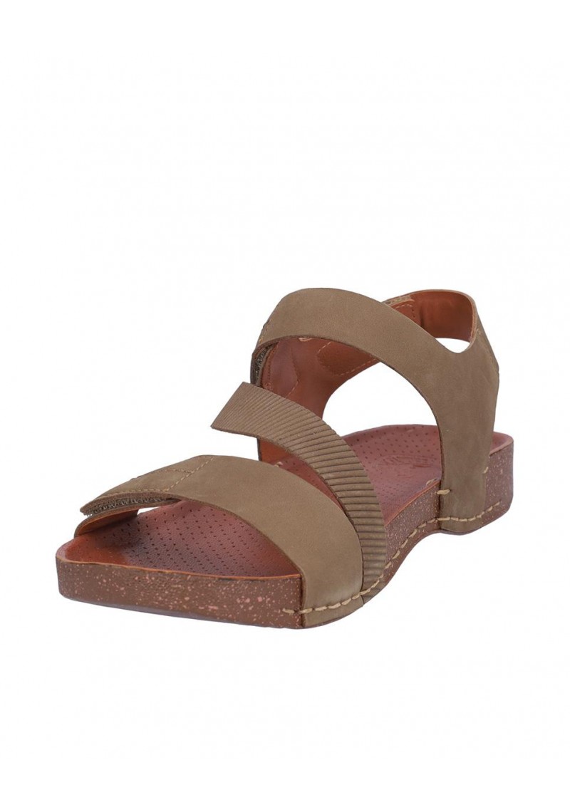 SANDALIA CABALLERO CON VELCROS, PLANTA BIO DE PIEL PERFORADA