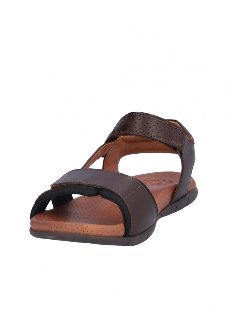 SANDALIA HOMBRE PIEL,CIERRE VELCRO,PLANTA BIO PERFORADA PIEL