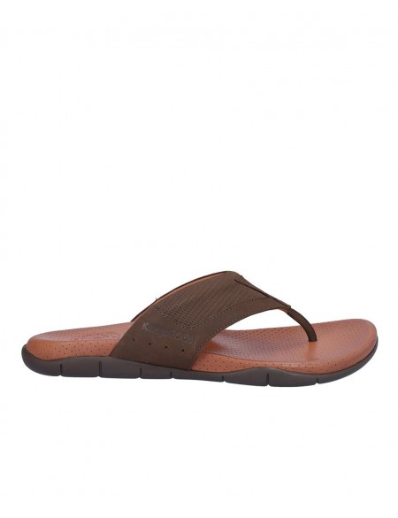 SANDALIA HOMBRE DE DEDO EN PIEL CON PLANTA BIO DE PIEL PERFORADA